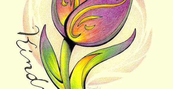 Drawing Flowers On Walls Inspirational Flower Tulip Inspirational Art Flower Illustration