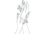 Drawing Flowers while On the Phone Holding Flowers Design Art Drawings Line Art