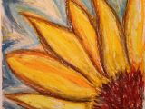 Drawing Flowers with soft Pastels Sunflower Abstract Oil Pastel Drawing by Onny Artbyonny Art