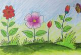 Drawing Flowers Year 1 How to Draw A Scenery with Flowers for Kids Long Version Youtube