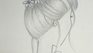Drawing Girl with Bun Draw Hair Bun Hairstyle with Flowers Draw In 2019 Drawings