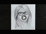 Drawing Girl with Sunglasses How to Draw Girl with Glasses Face Drawing Art arena Drawing