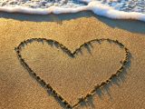 Drawing Heart On Beach Heart Drawn On the Beach Sand with Sea Foam and Wave Wedding Ideas
