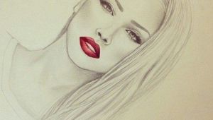 Drawing Hot Eyes Photography Pretty Drawing Art Red Girl Cute Black and White Fashion