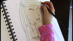Drawing Ideas for 8 Year Olds 8 Year Old Girl Free Hands original Picture Of Young Woman Youtube