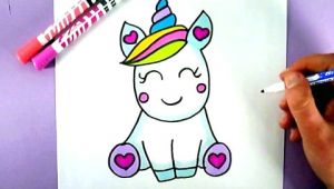 Drawing Ideas Unicorn Easy How to Draw A Super Cute and Easy Unicorn Youtube Draw In 2019