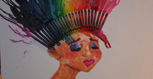 Drawing Ideas Using Crayons Crayon Melt Hair Sick Concept Maybe More Of A Headdress How