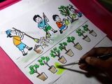 Drawing Indian Cartoons How to Draw Clean India Green India Drawing for Kids Youtube