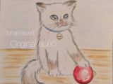 Drawing Of A Baby Cat Aceo Tw Dec original Cat Christmas Kitten Drawing Ragdoll Cat