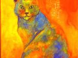Drawing Of A Baby Cat Art Colorful Cat by Artist Ulrike Ricky Martin Kitty Art