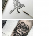 Drawing Of A Black Rose Beautiful Earth Like Bird Tree Tattoo Drawing Nature and A Black