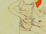 Drawing Of A Blonde Girl Egon Schiele Blond Girl In Underwear 1913 Art In 2018 Pinterest