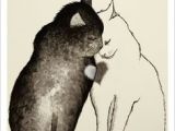 Drawing Of A Cat Eating Pin by Nikki Dier On Artwork In 2019 Cat Art Cats Art