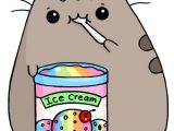 Drawing Of A Cat Eating Pusheen Eating Ice Cream Pusheen the Cat Cute Drawings Kawaii