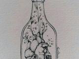 Drawing Of A Cool Heart Heart In A Bottle Tatoo What S In the Bottle Drawings Art