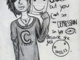 Drawing Of A Depressed Girl Sad Girl Drawing