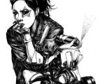 Drawing Of A Geisha Girl Pin by Quentin On Cyberpunk Girl Graffiti Illustration Art