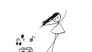 Drawing Of A Girl and Boy Dancing Give Her Music so She Can Dance Ink Drawings Doodles Doodle
