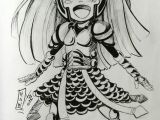 Drawing Of A Girl Chibi Kawaii Chibi Drawing Cute Warrior Armor Girl Inkpen