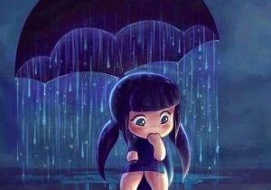 Drawing Of A Girl Holding An Umbrella Girl Under Umbrella In Rain Cartoon Illustration Via Www Facebook