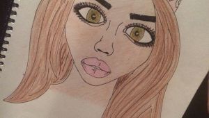 Drawing Of A Girl In Colour Drawing Girl Cartoon Roomforimprovement Eyestoodark Pencil