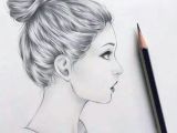 Drawing Of A Girl On the Side Image Result for Sketch Of Long Hair with Bow A No Her Drawings