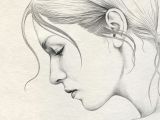Drawing Of A Girl On the Side Simple Pencil Drawing Of Lady Face Side Drawing Faces