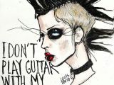 Drawing Of A Girl Playing Guitar the Distillers Brody Dalle they Say Woman Don T Play Guitar as Well