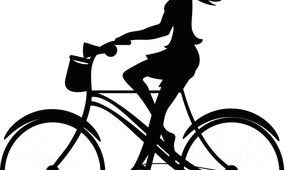 Drawing Of A Girl Riding A Bike Girl Clipart Image Silhouette Of A Pretty Young Girl Riding A