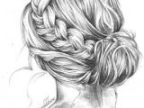 Drawing Of A Girl with A Bun Back View Of A Person Drawing Drawing Art Hair Girl People Female