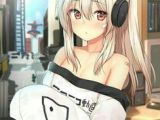 Drawing Of A Girl with Earphones Anime Girls with Headphone