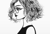Drawing Of A Girl with Glasses Love How Short and Wavy Her Hair is Art Pinterest Drawings