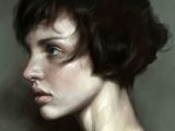 Drawing Of A Girl with Short Hair Short Hair Mohamed Gambouz Figurative Realism Art Female Head