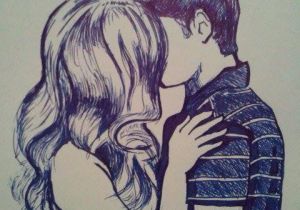 Drawing Of A Guy and Girl Kissing Boy Kissing Girl Drawing at Getdrawings Com Free for Personal Use