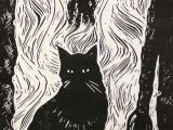 Drawing Of A Halloween Cat Perfect for Halloween or Black Cat Lovers the Witches Cat Depicts A