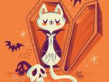 Drawing Of A Halloween Cat Tis the Season for Spooky Cats Halloween Wallpapers Pinterest