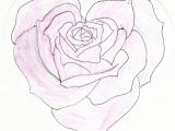 Drawing Of A Heart with Roses Heart Shaped Rose Drawing Heart Shaped Rose by Feeohnah Art