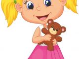 Drawing Of A Little Girl Cartoon Little Girl Holding Bear Stuff Kids Clip Art Cartoon Kids
