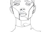 Drawing Of A Man S Eye Borisschmitz Gaze 324 Continuous Line Drawing by Boris Schmitz