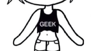 Drawing Of A Nerdy Girl Geek Girl Template Chibi
