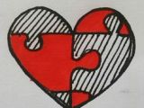 Drawing Of A Puzzled Heart 188 Best Puzzle Piece Art Images Puzzle Art Puzzle Piece Crafts