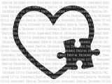 Drawing Of A Puzzled Heart Autism Svg Heart Puzzle Piece Svg Autism Decal Svg Autism Cut