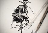 Drawing Of A Rose and Skull Skull Rose Ink Tattoo Drawings Tattoos Tattoo Sketches