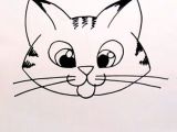 Drawing Of A Small Cat Drawing A Cartoon Tabby Cat Face Art Lessons Pinterest