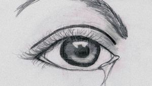 Drawing Of An Eye Crying Easy Crying Eye Sadness Sketch Falling Tears In 2019 Drawings Pencil