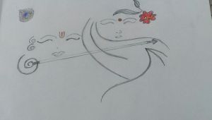 Drawing Of Cartoon Krishna Easy Pencil Sketching Of Radha Krishna so Simple N Just Amazing