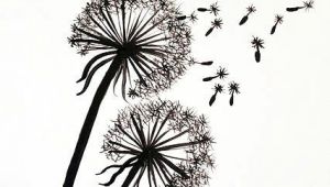Drawing Of Dandelion Flower Tutorial for Painting Dandelion Wall Graphic Refashion Drawings
