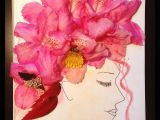 Drawing Of Flower Girl Inspiration Floral Inspirationfliral Art Flower Girl Pink