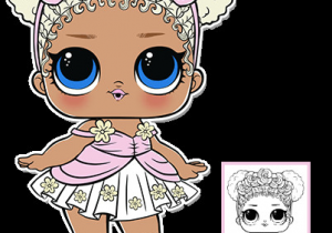 Drawing Of Girl Doll Flower Child Series 3 L O L Surprise Doll Coloring Page L O L