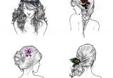 Drawing Of Girl Hairstyles Different Looks Hair Makeup Hair How to Draw Hair